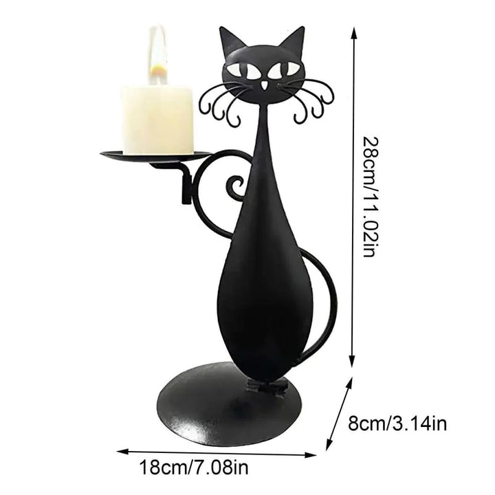 Black Cat Candle Holder