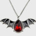 Crystal Vampire Bat Necklace